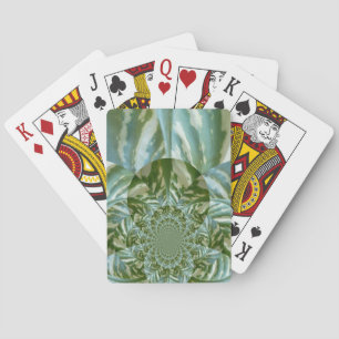 Eco Green Camo Kaleidoscope Art Print Design Playing Cards