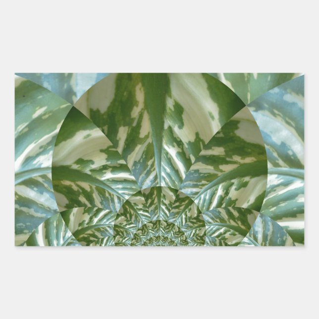 Eco Green Camo Kaleidoscope Art Print Design Sticker (Front)