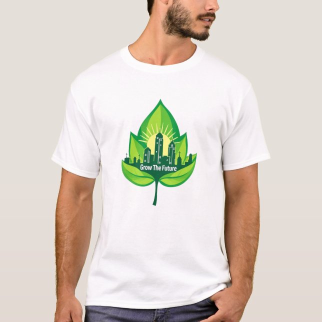 Eco Green City Sustainable Living Design t-shirt (Devant)