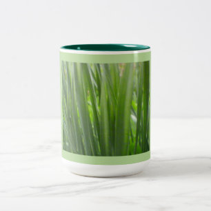 Eco Green Floral Two-Tone Coffee Mug