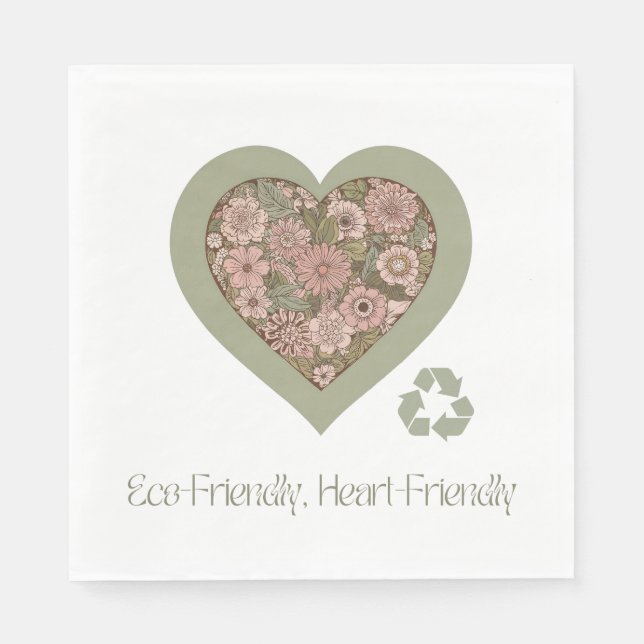 Eco & Heart-Friendly Love Napkin (Front)