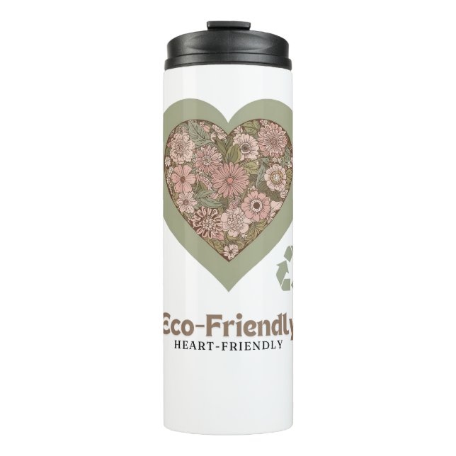 Eco & Heart-Friendly Love Thermal Tumbler (Front)