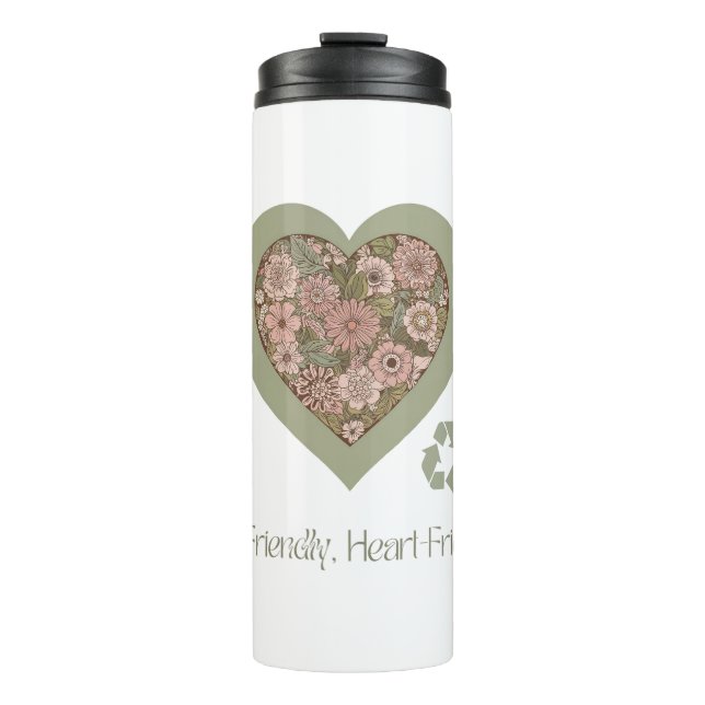 Eco & Heart-Friendly Love Thermal Tumbler (Front)