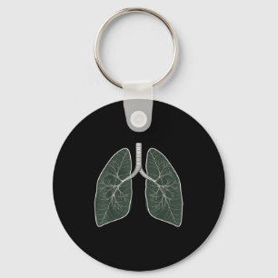 Eco Lungs Green Nature Earth Day Environmental Des Keychain