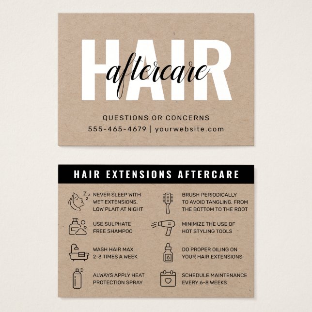 Eco Premium Kraft Prolongations de cheveux post-so (Devant & derrière)