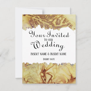 Eco Print Wedding Card