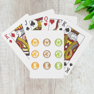 Eco Recycling Icons Set Sustainability Symbols Playing Cards