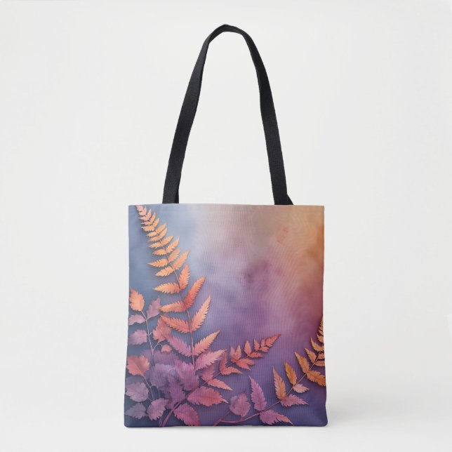 Eco Style Botanical Leaf Tote (Front)