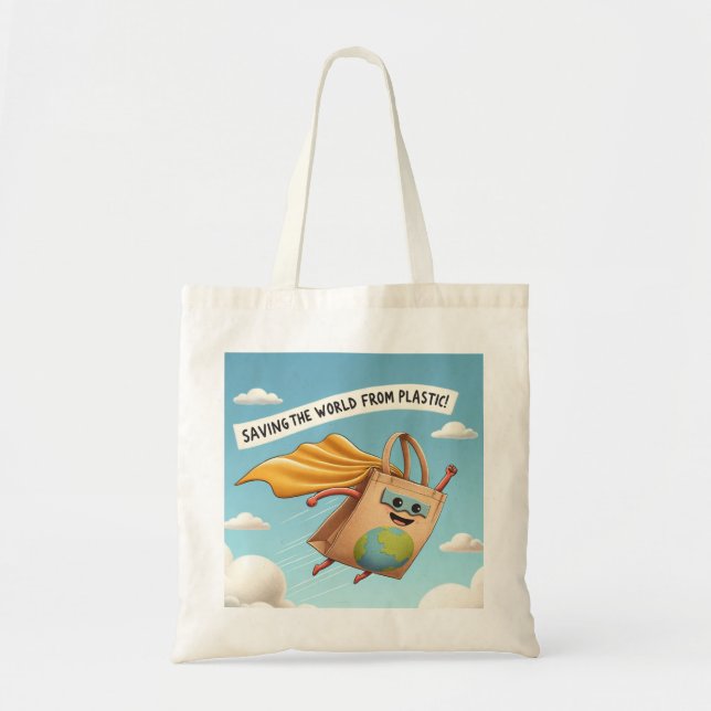 Eco Superhero – Go Green with Style Tote Bag (Front)