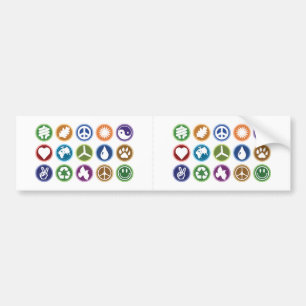 Eco Symbols Bumper Sticker