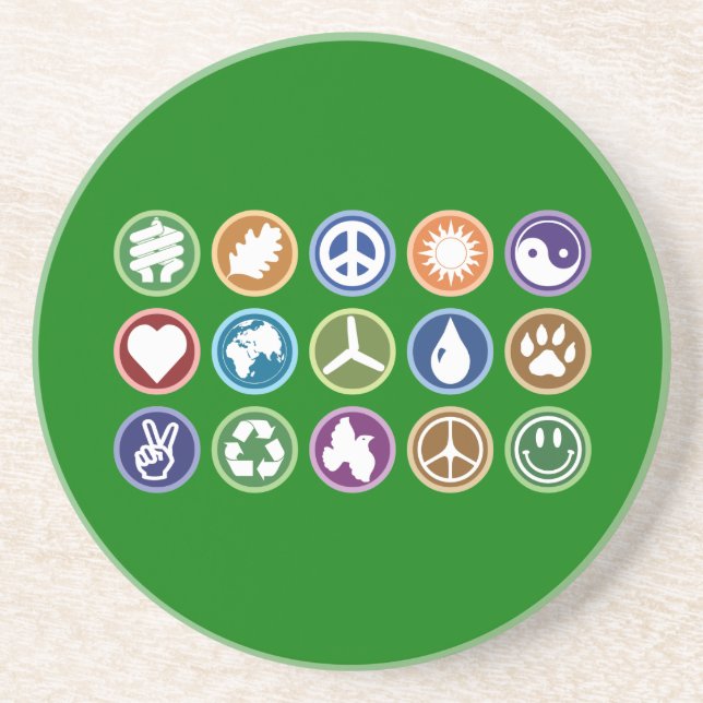 Eco Symbols Coaster (Front)