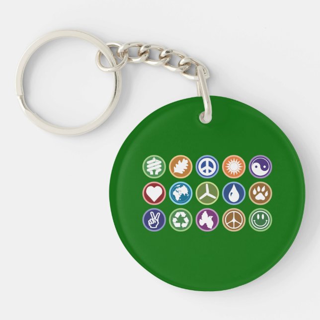 Eco Symbols Keychain (Front)