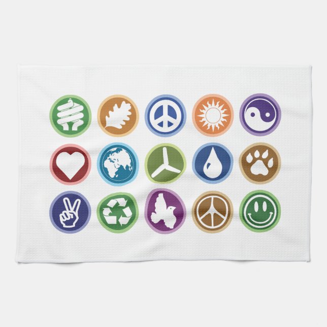 Eco Symbols Kitchen Towel (Horizontal)