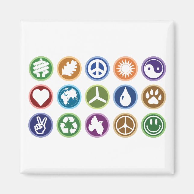 Eco Symbols Magnet (Front)