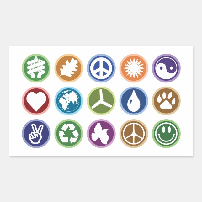 Eco Symbols Sticker (Front)