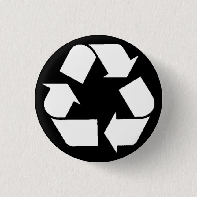 EcoFlair - Recycle. 1 Inch Round Button (Front)
