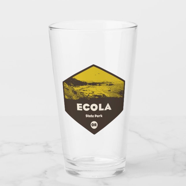 Ecola State Park Oregon Glass (Front)