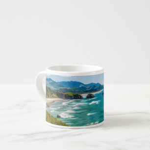 Ecola State Park, Oregon. Panorama of Crescent Espresso Cup