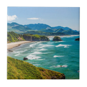 Ecola State Park, Oregon. Panorama of Crescent Tile