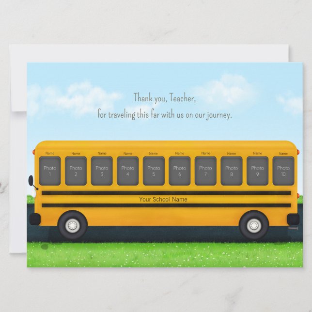 École d'appréciation des enseignants Bus 10 Carte  (Devant)