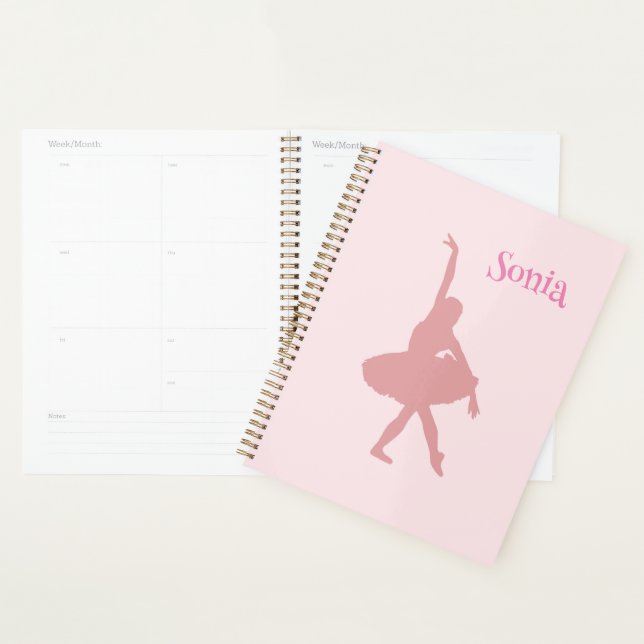 École de danse de ballet rose Ballerina (Devant avec enveloppe)