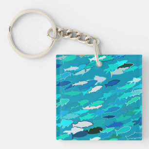 École de Poissons, Turquoise, Bleu et Aqua