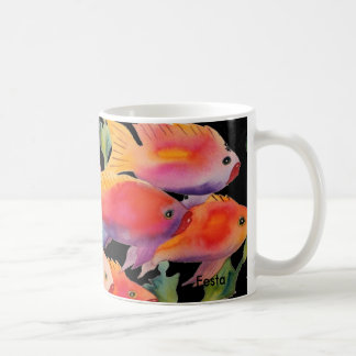 École des poissons, tasse de café