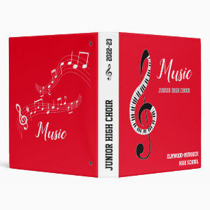 École rouge Choral musique 3 Ring Classeur