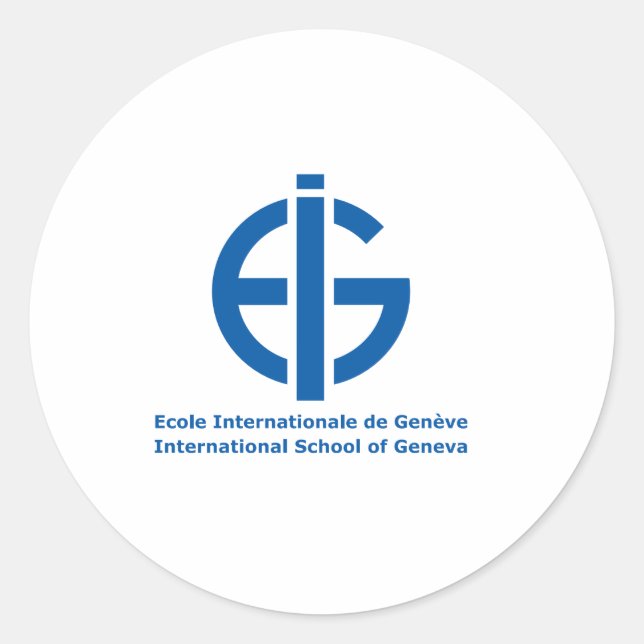Ecolint Logo Classic Round Sticker (Front)