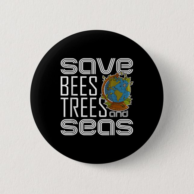 Ecologist Environmental Protection Animals Plants  2 Inch Round Button (Front)
