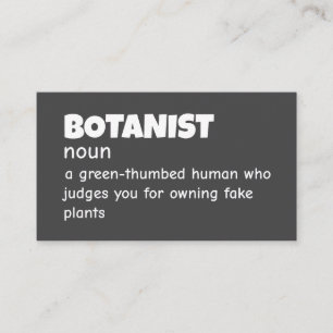 Ecologist Plant Definition Card