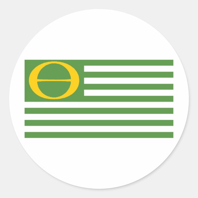 Ecology Flag Classic Round Sticker (Front)