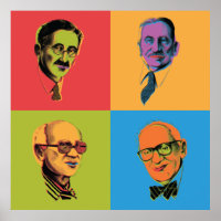 Econ Poster - Mises, Hayek, Rothbard, Friedman