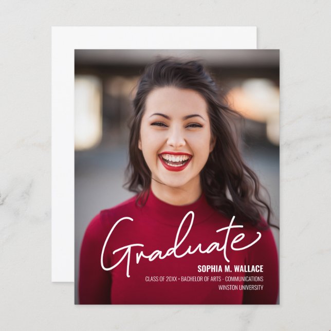 Economical University Graduate with Photo  (Front/Back)