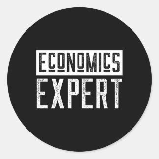 Economics Expert Economist Economy Macro Micro Fin Classic Round Sticker