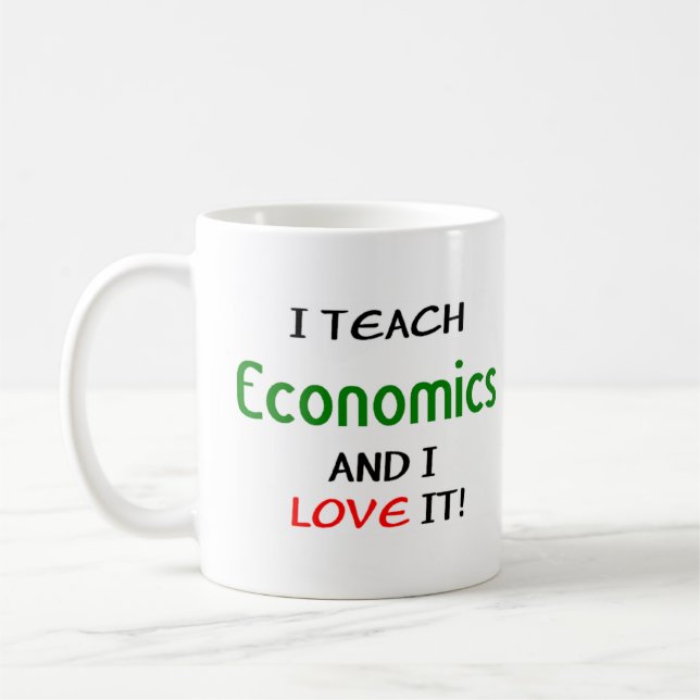 economics teach & love coffee mug (Left)