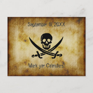 Économies de mariage de pirate la carte postale de