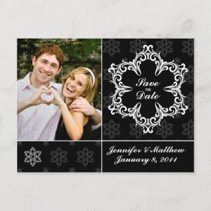 Économies de mariage d'hiver la carte postale de