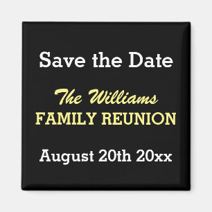 Économies de réunion de famille le magnet de dat