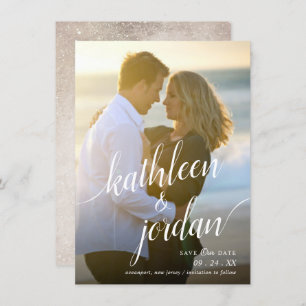 Économies modernes de manuscrit le faire-part de