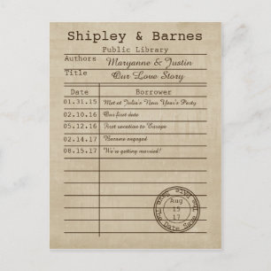 Économies vintages de carte de bibliothèque la