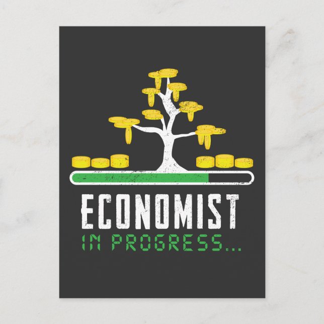 Economist t-shirt Economics Loading Progress Postcard (Front)