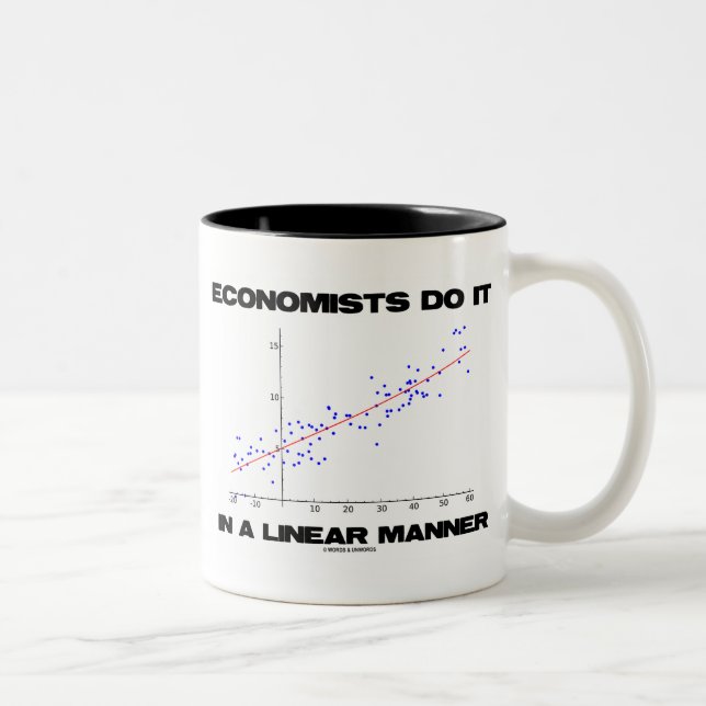 Economists Do It In A Linear Manner (Regression) Two-Tone Coffee Mug (Right)