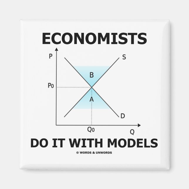 Economists Do It With Models (Economics Humour) Magnet (Front)