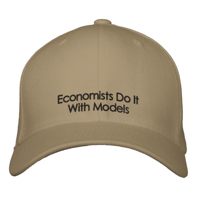 Economists Do It With Models Light Colour Text Hat (Front)