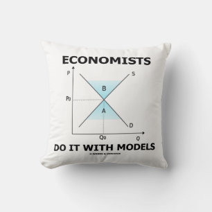 Economists Do It With Models (Supply Demand Curve) Throw Pillow