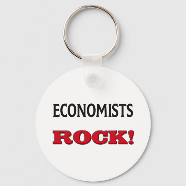 Economists Rock Keychain (Front)