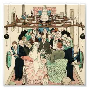 “Economy of Space” by W Heath Robinson Photo Print