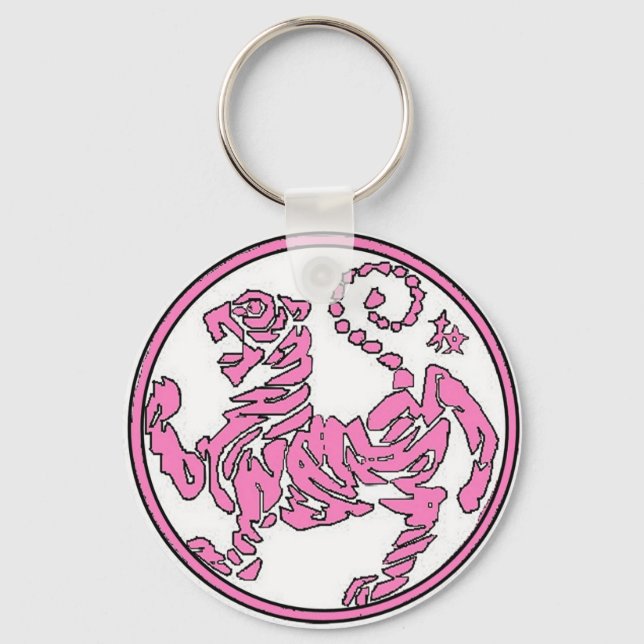 Economy Pink Tiger Keychain (Front)