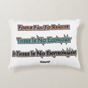 Economy vs Environment Accent Pillow